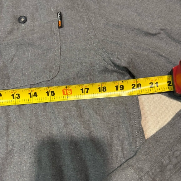 NWT Timberland Pro Original Fit Shirt Men’s Small Gray Button Up Long Sleeve - Picture 5 of 5